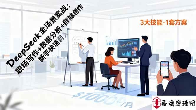 (16418期)DeepSeek全场景实战:职场写作+数据分析+自媒体创作,新手快速月入过万