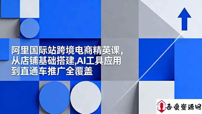 (16450期)阿里国际站跨境电商精英课,从店铺基础搭建,AI工具应用到直通车推广全覆盖