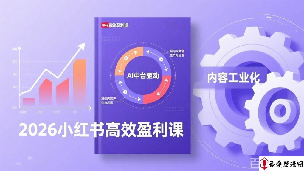 (17291期)2026小红书高效盈利课,流量双引擎+内容工业化+AI中台驱动,构建可复制的千万级营收模型