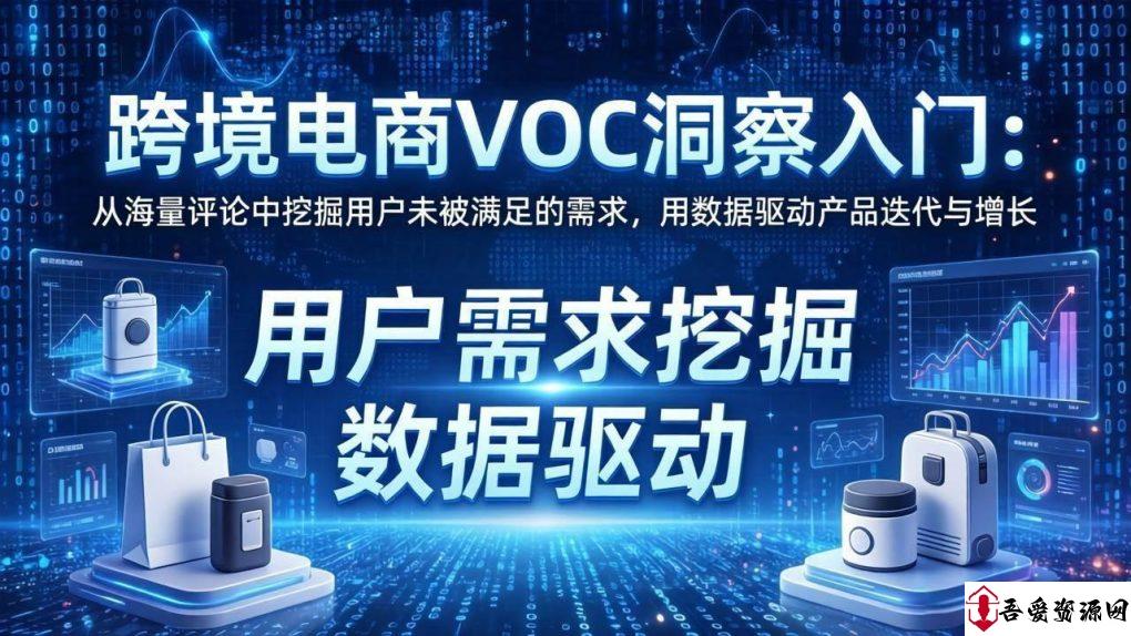 (17796期)跨境电商VOC洞察入门:从海量评论中挖掘用户未被满足的需求,用数据驱动产品迭代与增长